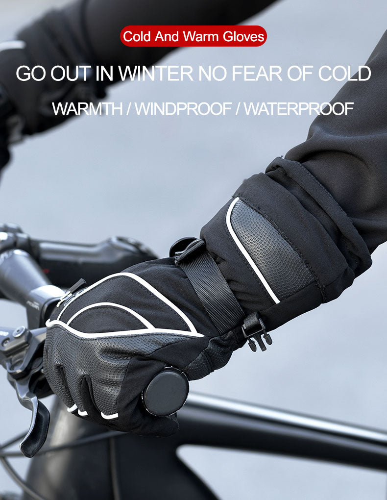 ROCKBROS Thermal Gloves Snowboard Gloves Men Women Winter Snow Bike Gloves