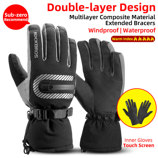 ROCKBROS Skihandschoenen 2 in 1 Handschoenen Lente ROCKBROS Skihandschoenen 2 in 1 Handschoenen Lente